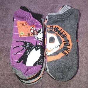 🆕🎃Disney The Nightmare Before Christmas Ankle Socks - 10 Pairs